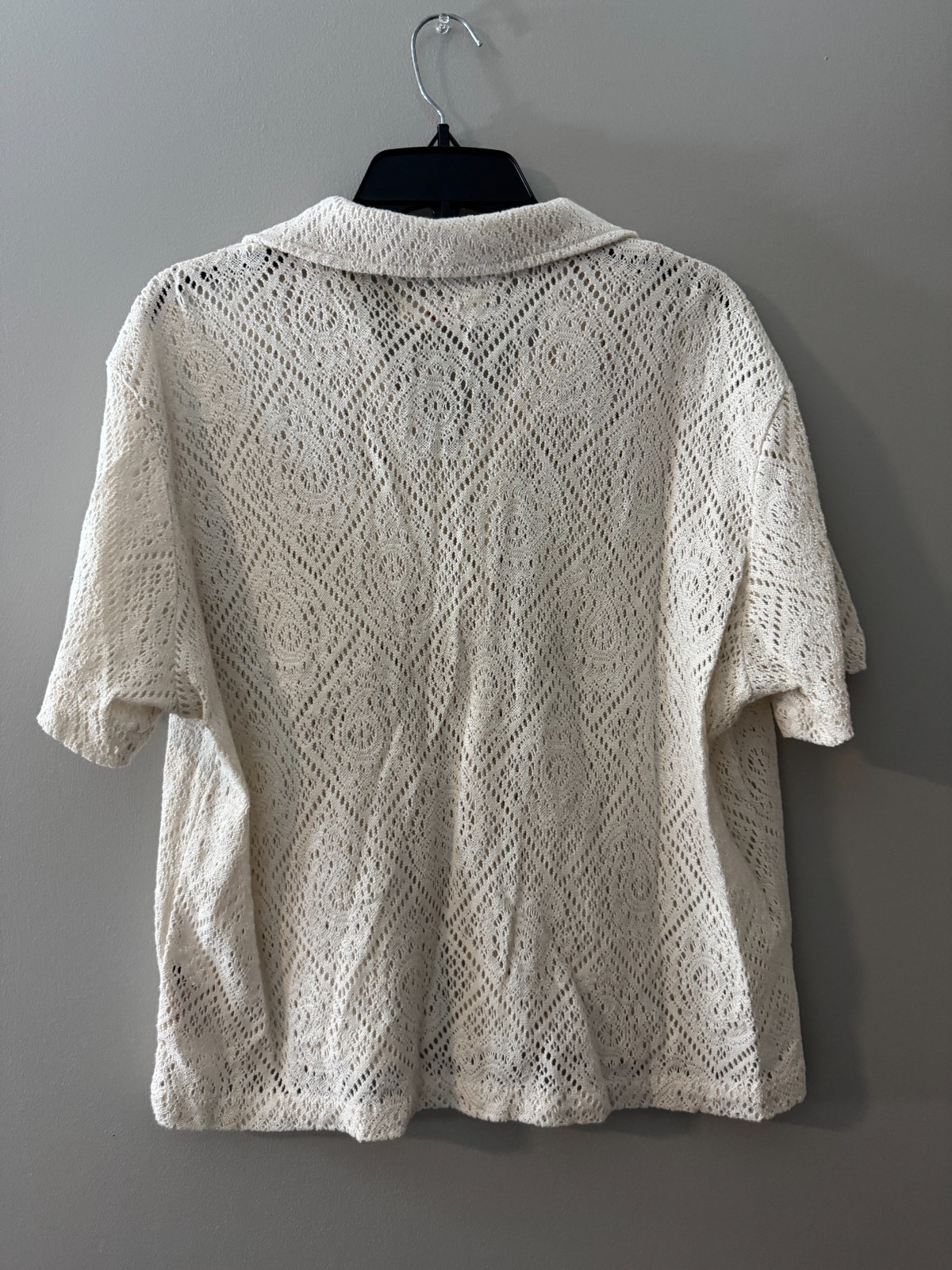 CHERRY LOS ANGELES Crochet Lace Shirt Button Down Size Medium M Retail $328 NEW gallery