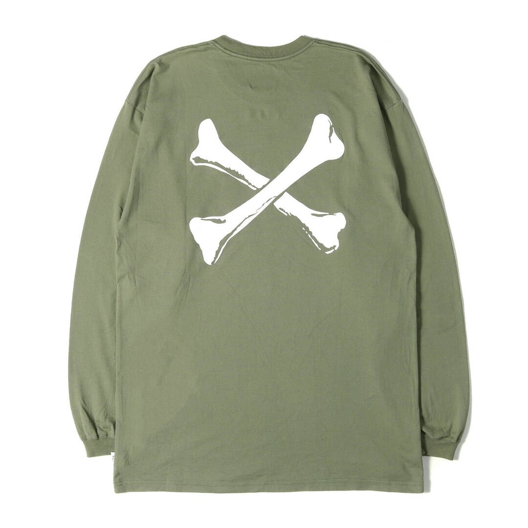 WTAPS Double Taps T-Shirt Olive Drab Size: XL | 21AW Crossbones Long Used BEEG-0 gallery