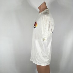 Beach Rays Floral Surfer Beach USA White Vintage 90s T-shirt Large Neon Hawaii