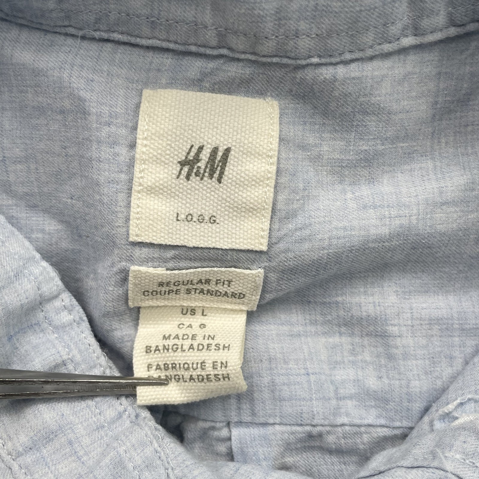 H&M KR3W Button Up Shirts Lot 2 Men's Large Casual Office Travel Preppy Academia gallery