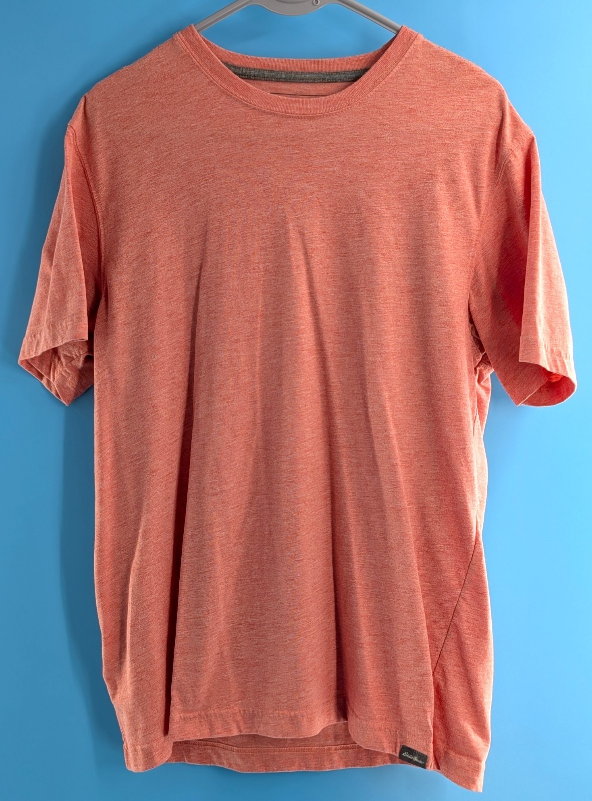 Eddie Bauer Men's Short Slv. Legend Wash T-shirt Coral Heather Size Med. EUC gallery