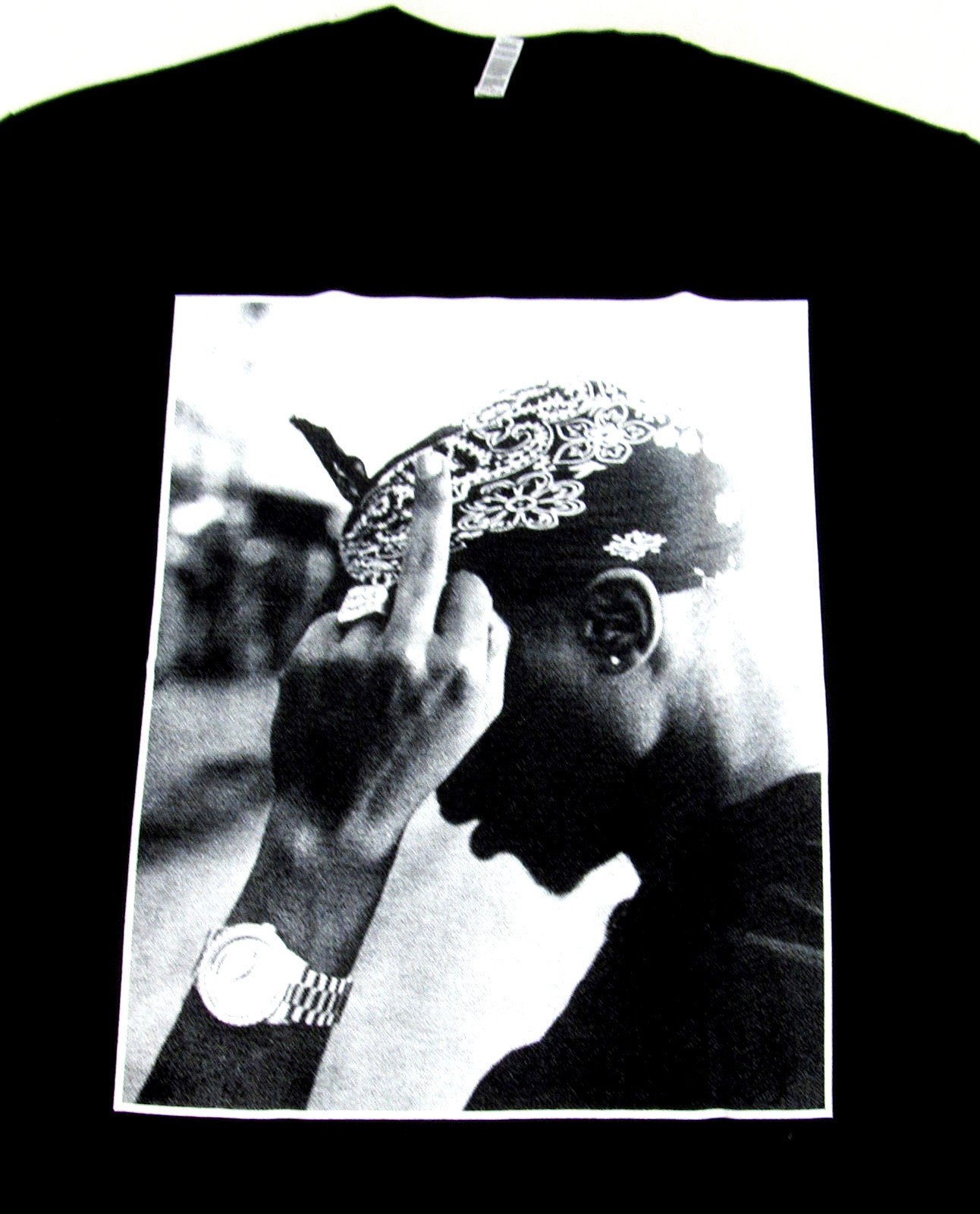 2Pac T-shirt TUPAC SHAKUR Rap Hip Hop Tee Adult Black Tee New gallery