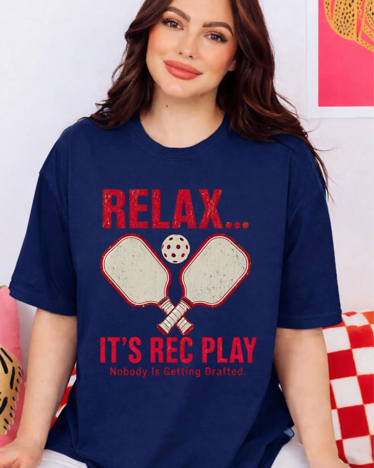 Relax It's Rec Play Pickleball Funny Pickleball Gift, Vintage Pickleball T-Shirt gallery