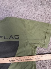 Sharkflag Shirt Mens L Green Graphic Crew Neck Cotton Jersey USA Logo Regular