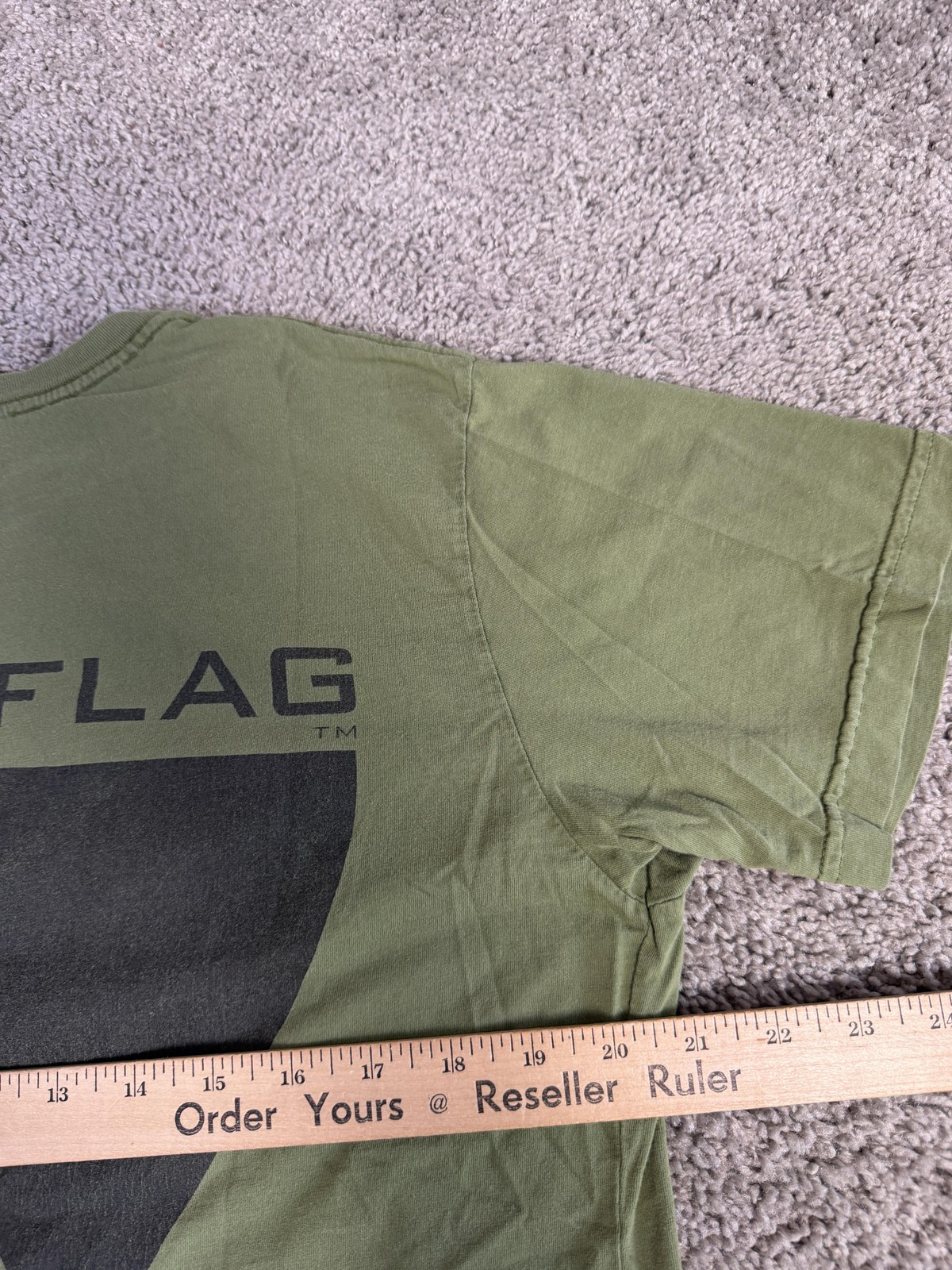 Sharkflag Shirt Mens L Green Graphic Crew Neck Cotton Jersey USA Logo Regular gallery