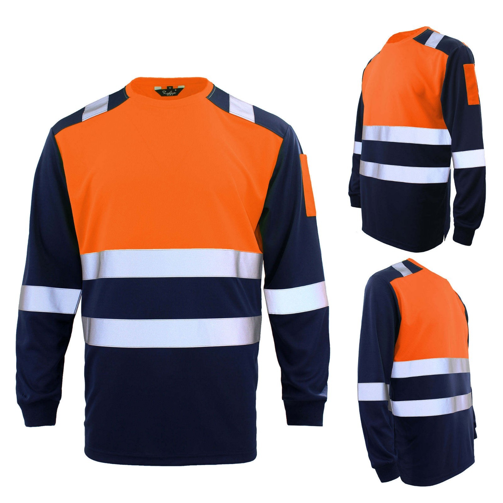 Hi Vis Viz T Shirt High Visibility Safety Reflective Tape Work Top Long Sleeve gallery