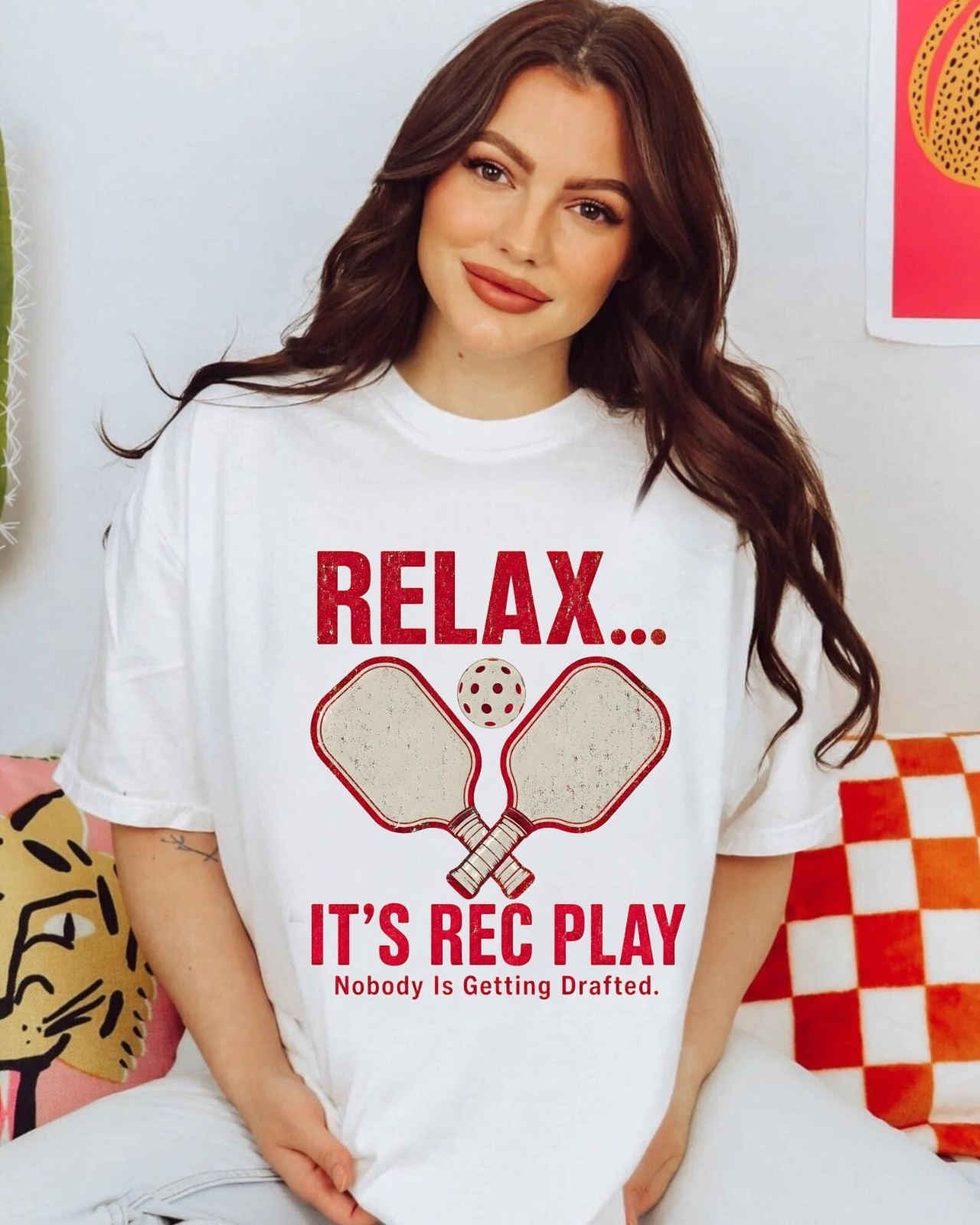 Relax It’s Rec Play Pickleball Funny Pickleball Gift, Vintage Pickleball T-Shirt