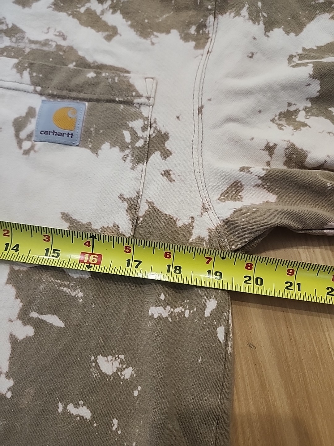 Carhartt Pocket T Shirt Mens Tag S Tie Dye Acid Wash Brown Distressed Grunge gallery