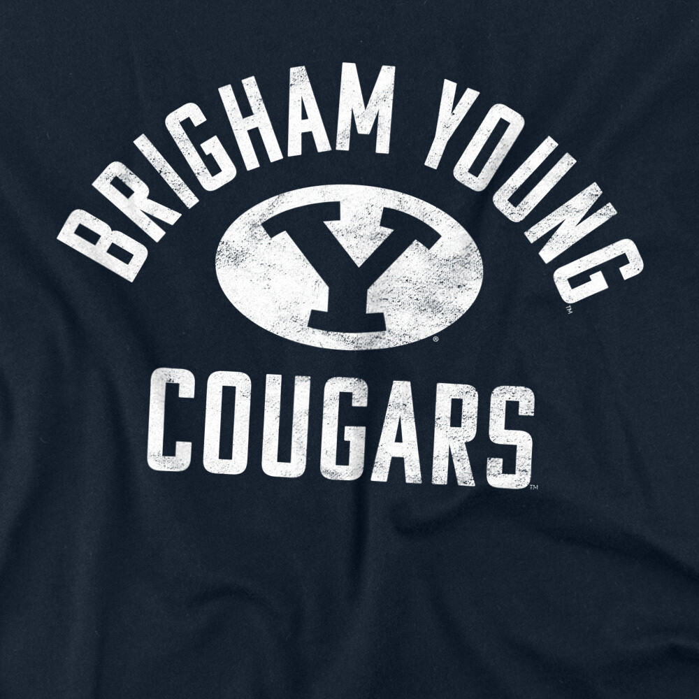 Brigham Young University Adult T-Shirt Cougars Logo, Navy, S-5XL gallery