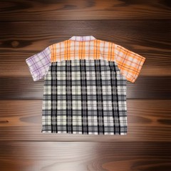Teddy Fresh Short Sleeve button Shirt Mens Medium multicolor neon panel NEW