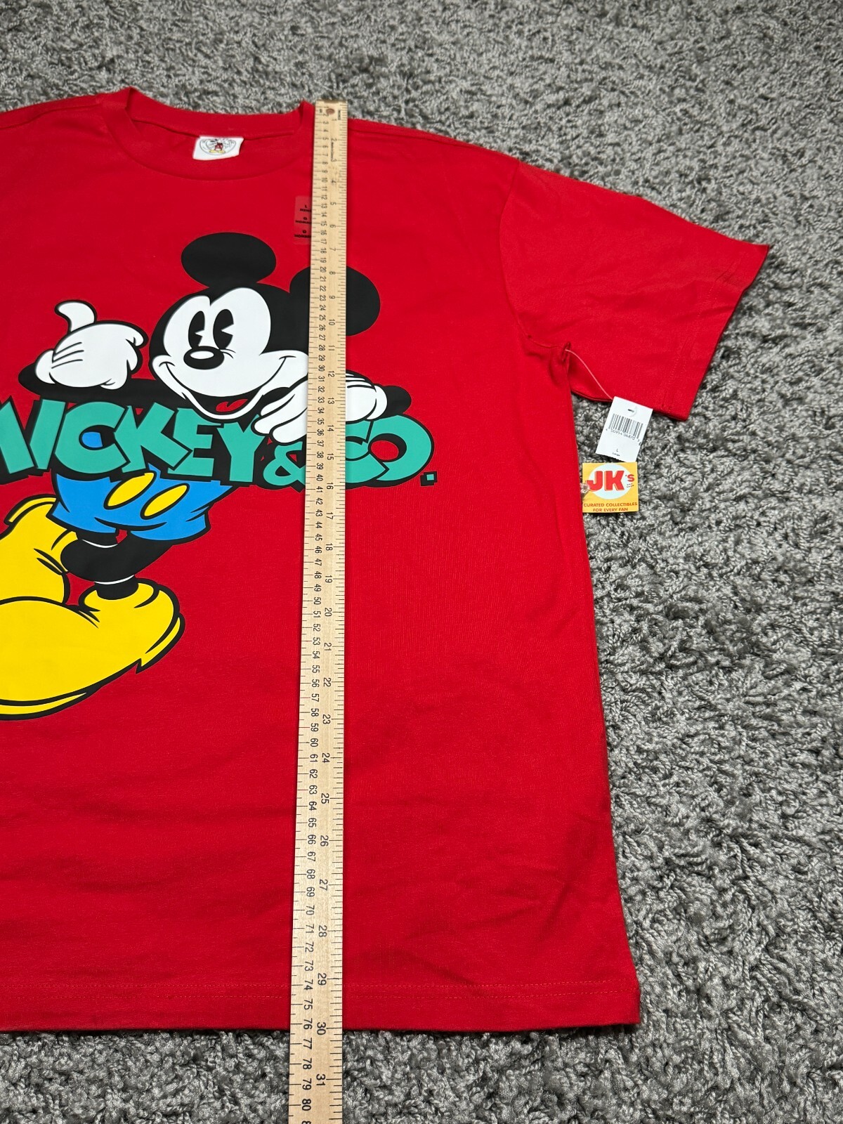 NEW Disney Parks Shirt Adult Large Red Mickey Mouse And Co Blue Black Yellow gallery