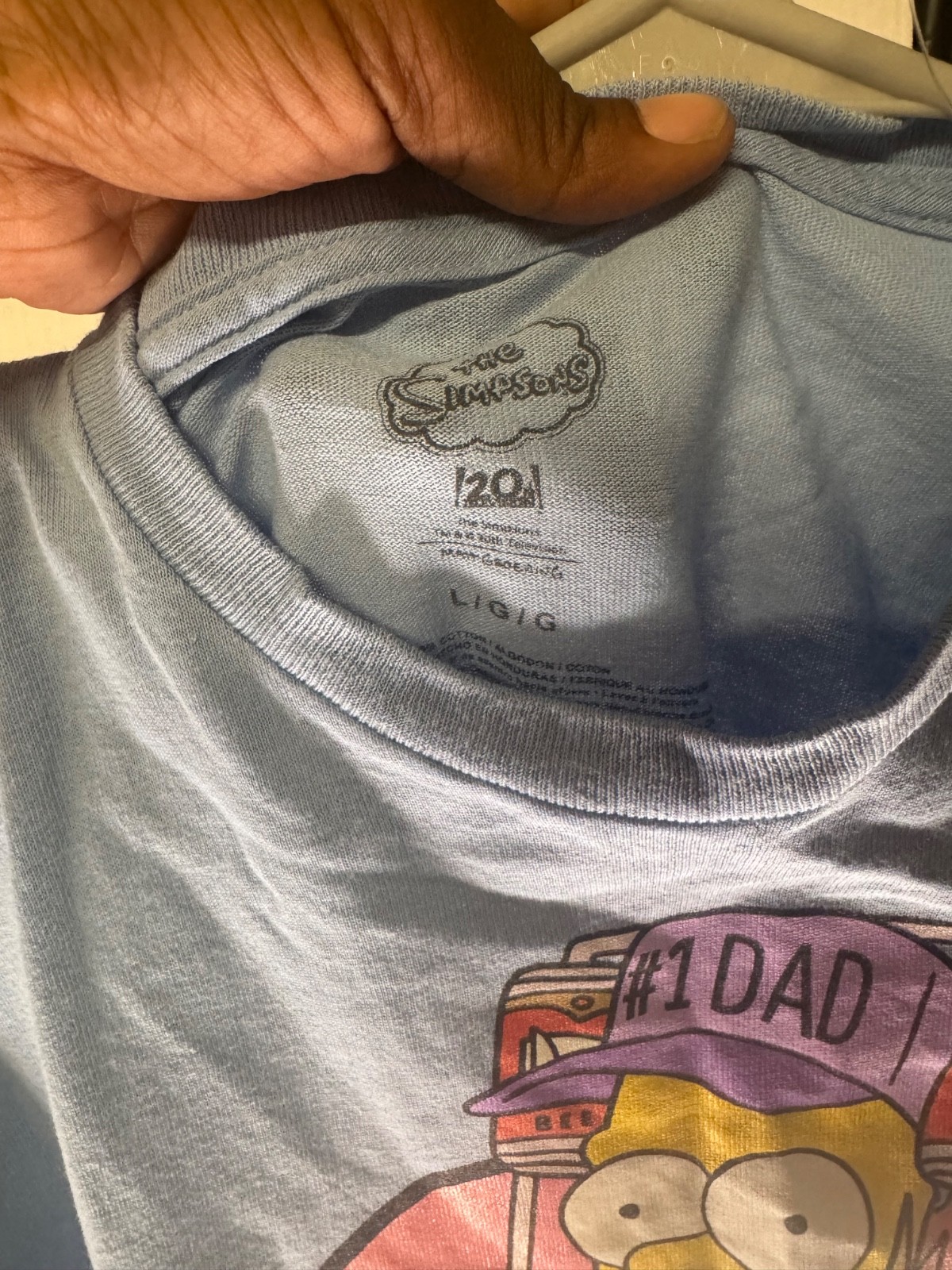 The Simpsons Homer Simpson #1 Dad Graphic T-Shirt Blue Men's Large gallery