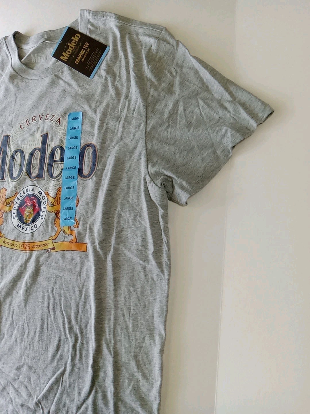Modelo T-Shirt Men's Large Gray Beverage Graphic New with tags gallery
