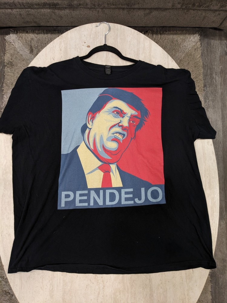 Black & Red & Blue Mens Donald Trump Pendejo Graphic T Shirt 3X Political