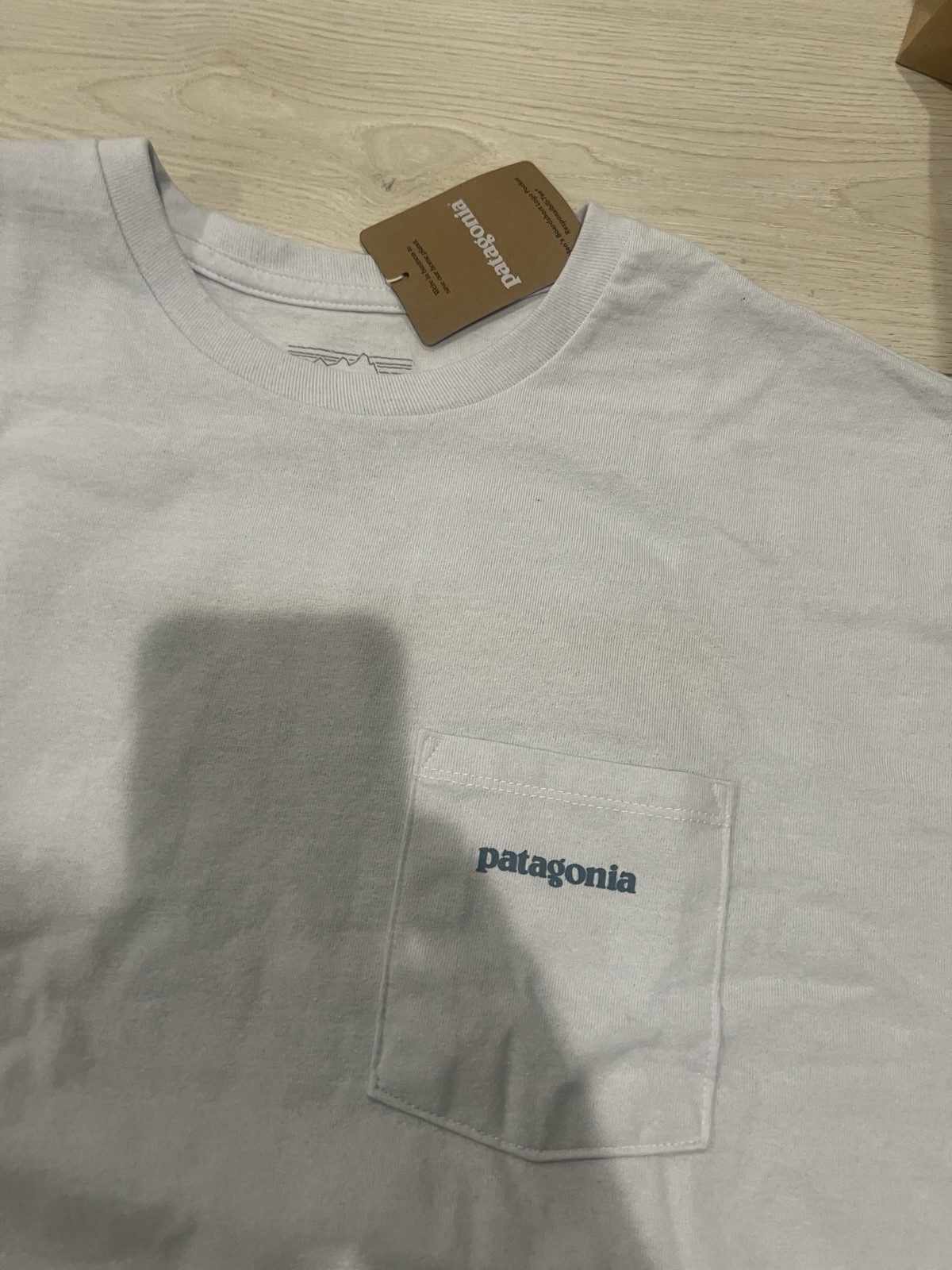 Patagonia Mens Boardshort Logo Responsibili-Tee Pocket T-Shirt Mens L White gallery