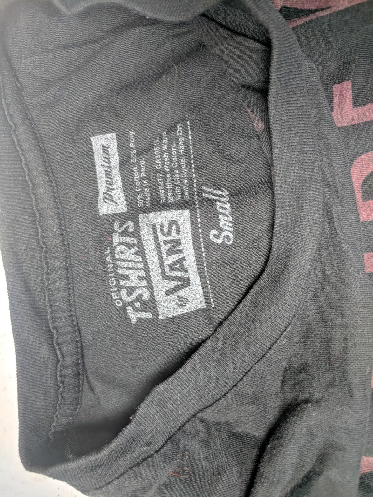 Vans t-shirt size is Small Vans Original Premium T-Shirts 50% cotton 50% poly gallery