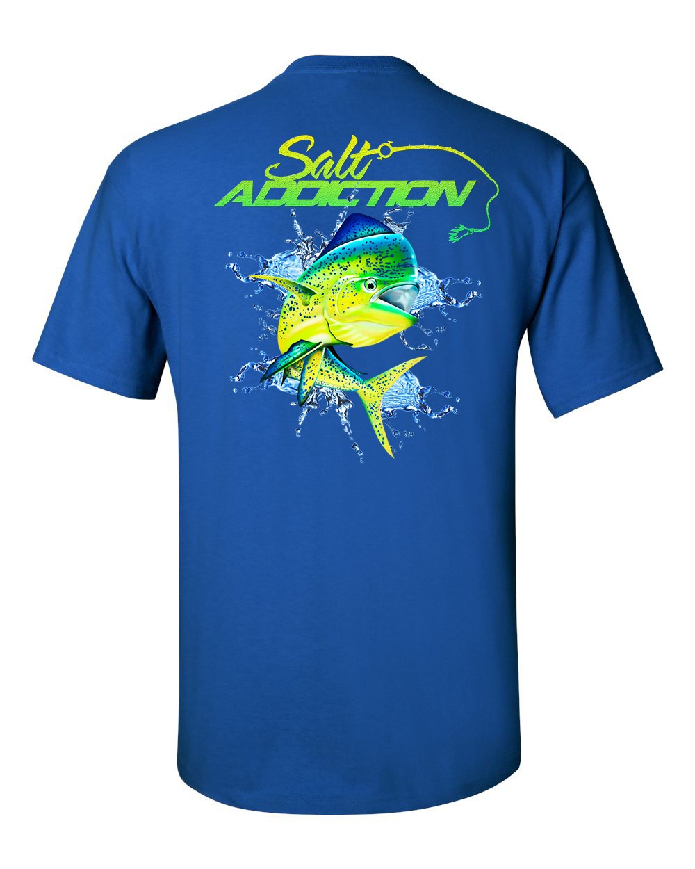 Salt Addiction Saltwater Dolphin Fishing Short Sleeve T Shirt Mahi Mahi Ocean gallery