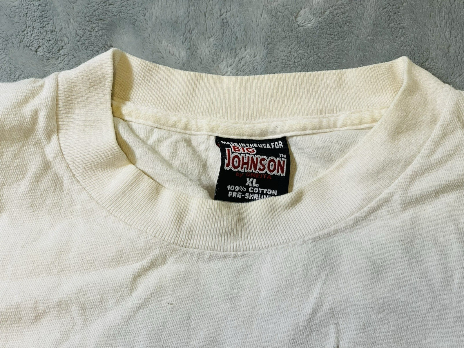 Vintage 1980s Single Stitch Big Johnson Funny T Shirt Size XL Made In USA gallery