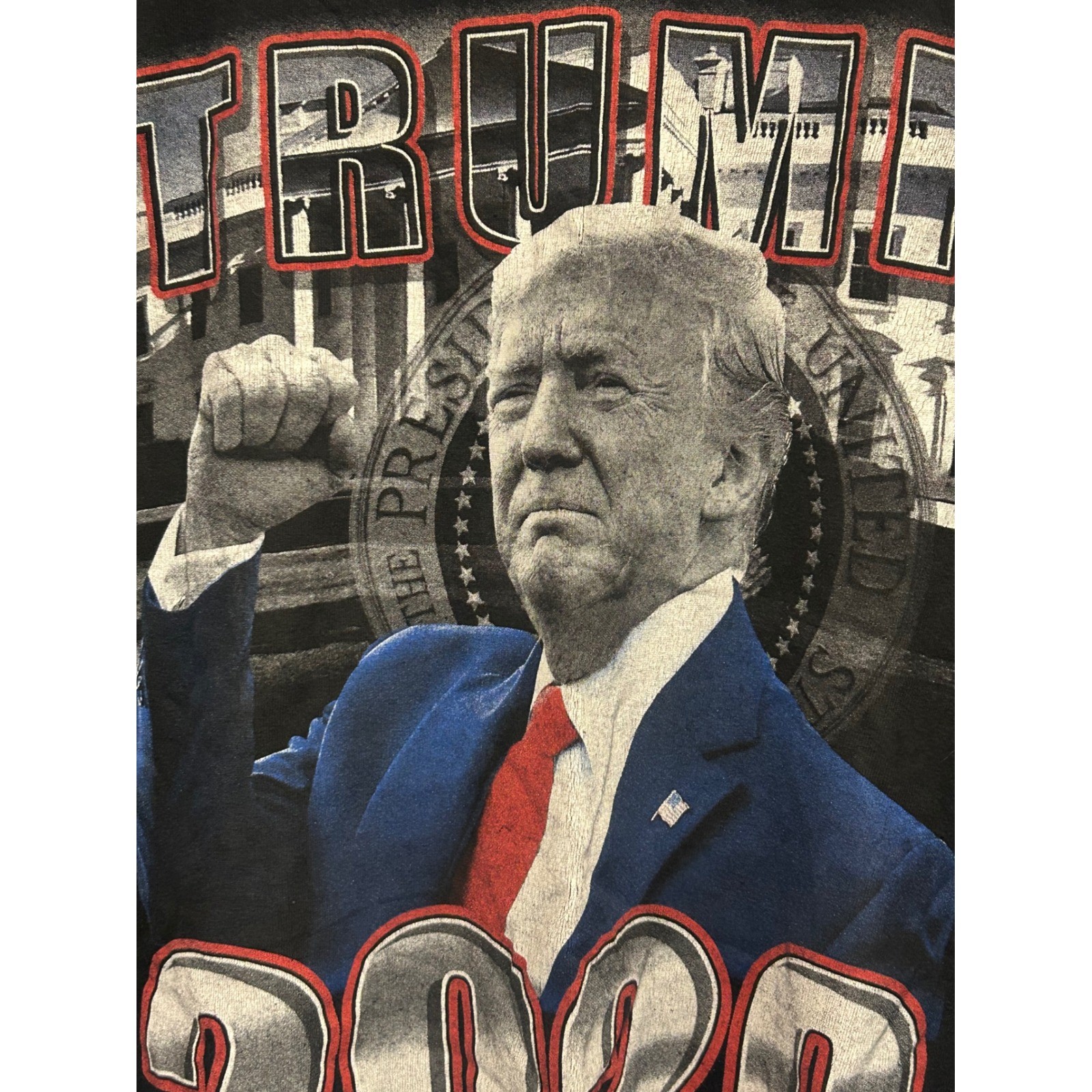 Trump 2020 President Seal Graphic T-Shirt Mens 3XL Black Heavy Cotton Tee gallery
