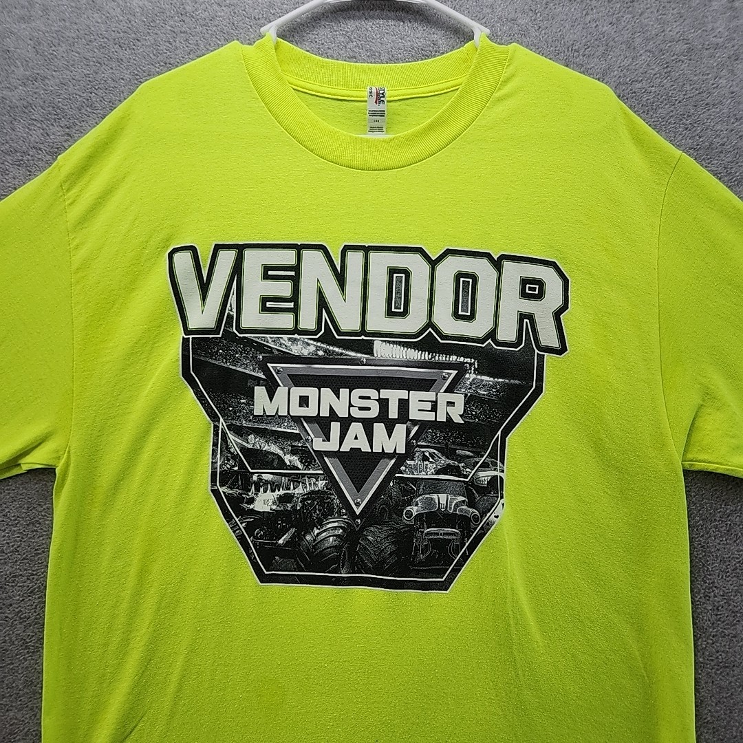 Alstyle Athleticwear Mens Monster Jam Vendor T Shirt Large Yellow Monster Trucks gallery