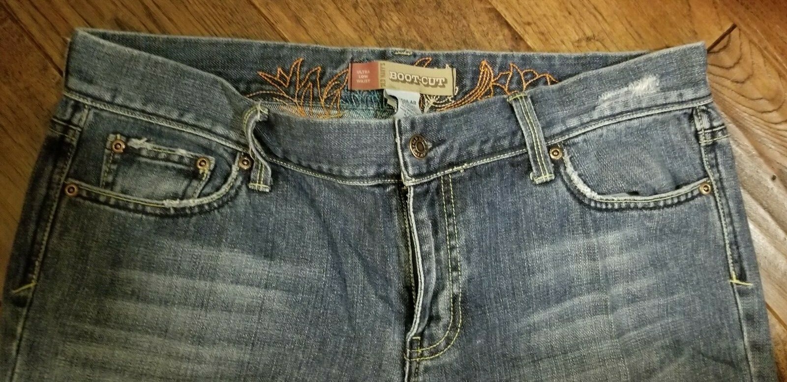 Unique Women's Old Navy Embellished Boot Cut Jeans Size 10  gallery
