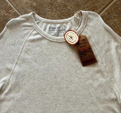 Faherty Cloud Surplus Waffle Crew Thermal T Shirt Men’s XXL Ivory $98 L/S NWT
