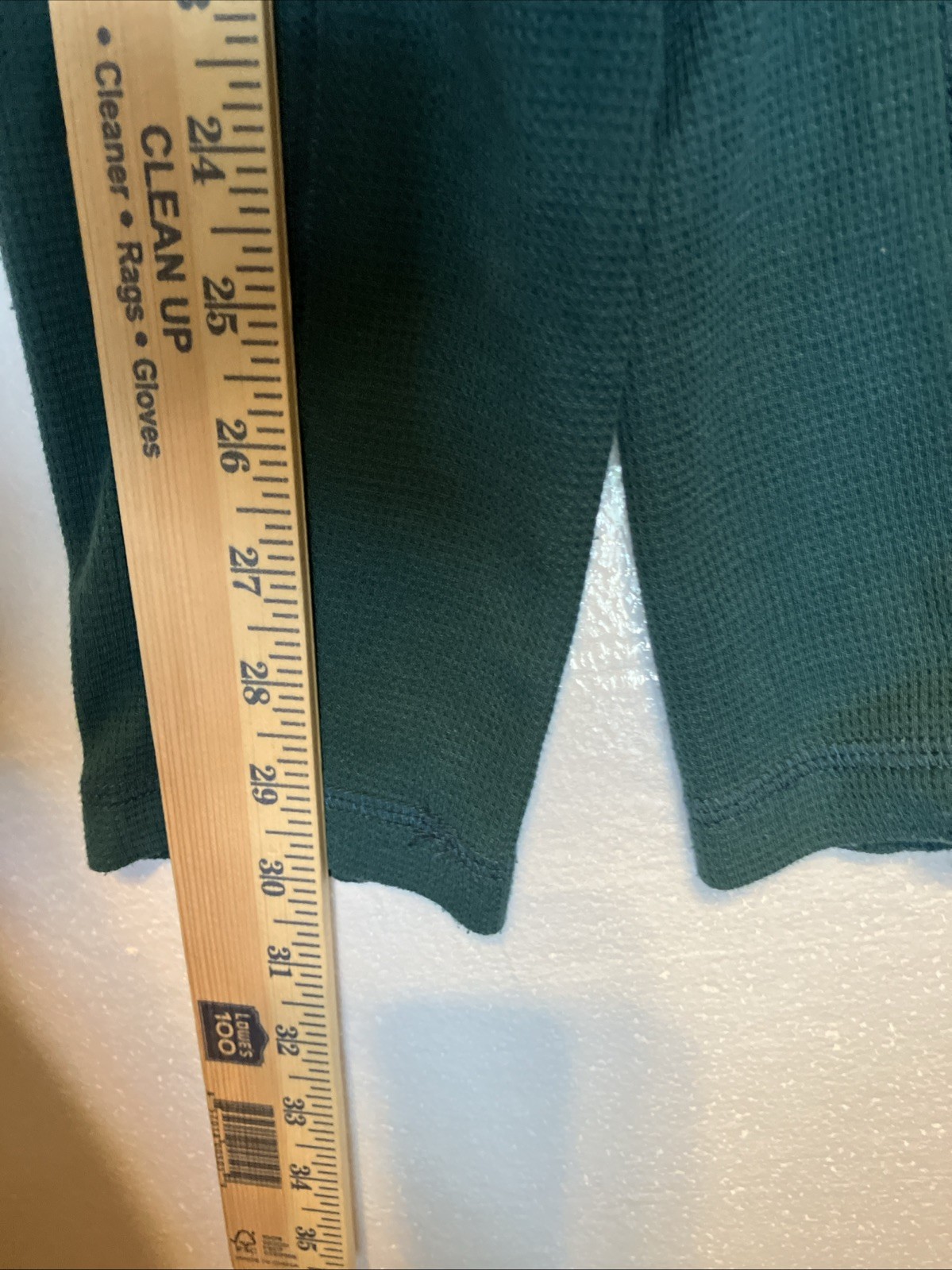 Magellan Mens Sz L Long Sleeve Shirt Green Waffle Knit Wicking Henley Classic gallery