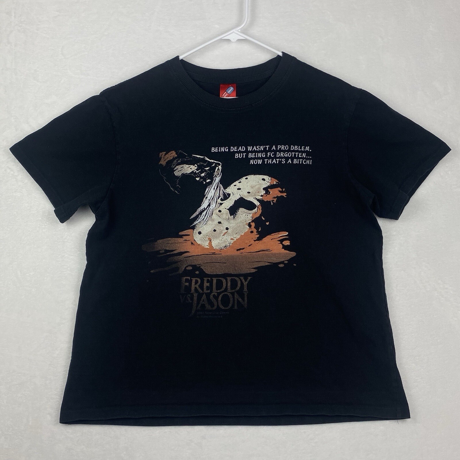 Vintage 2003 Fredy vs Jason Graphic Shirt Mens 3XL Black Short Sleeve Horror 2YK gallery