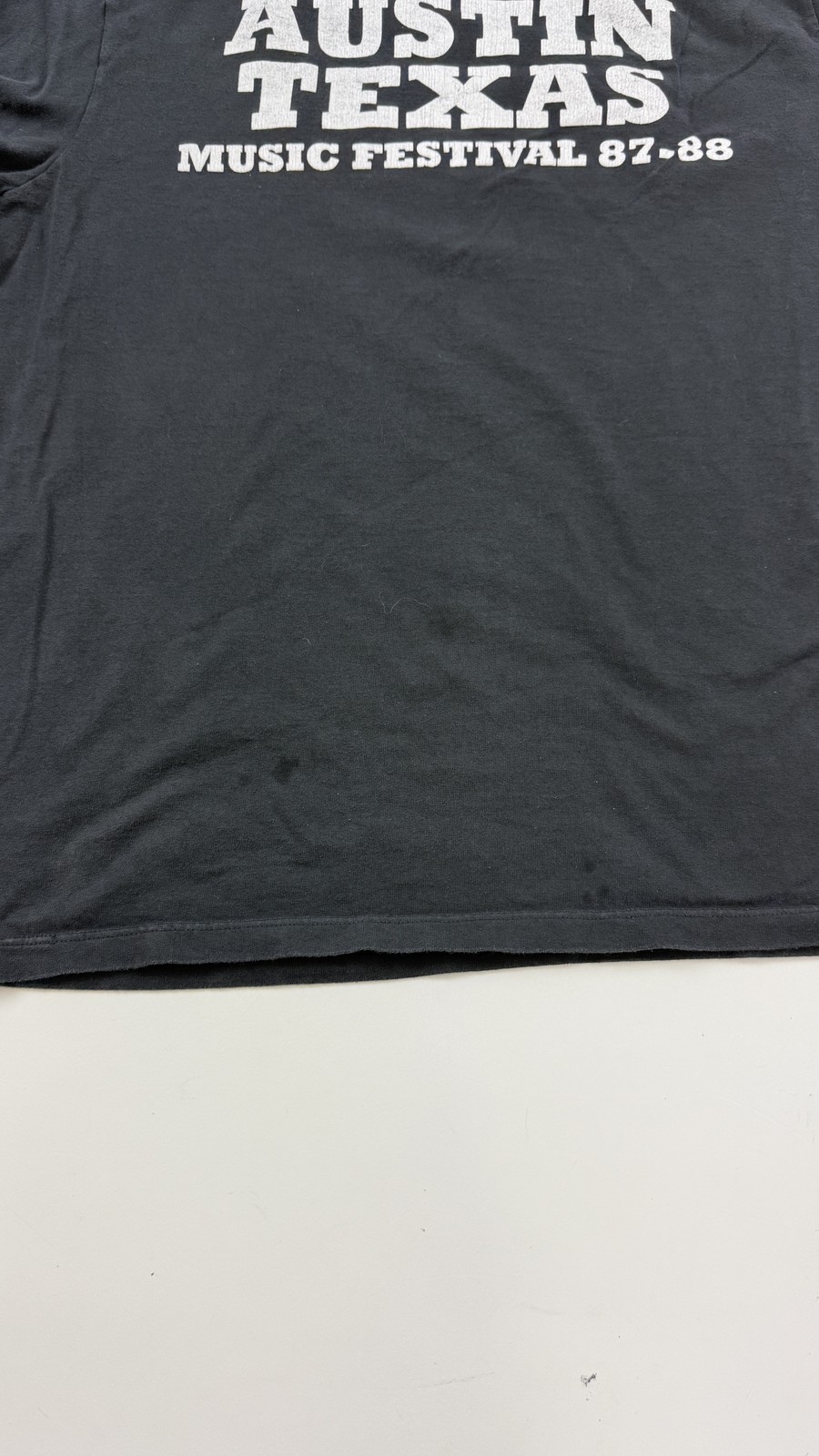 John Galt Crew Shirt Mens Large Black Austin Texas Music Festival 87-88 Stain gallery