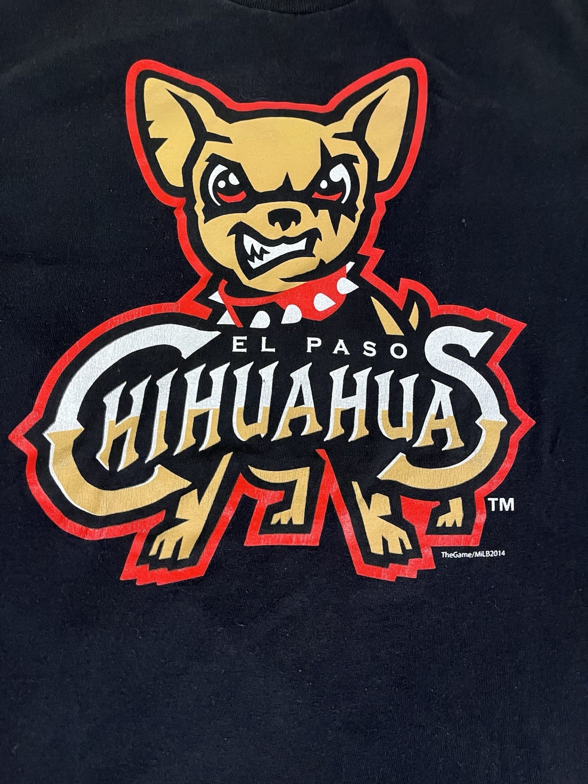 2014 Delta Pro Weight MiLB El Paso Chihuahuas Black T-Shirt Mens Large gallery