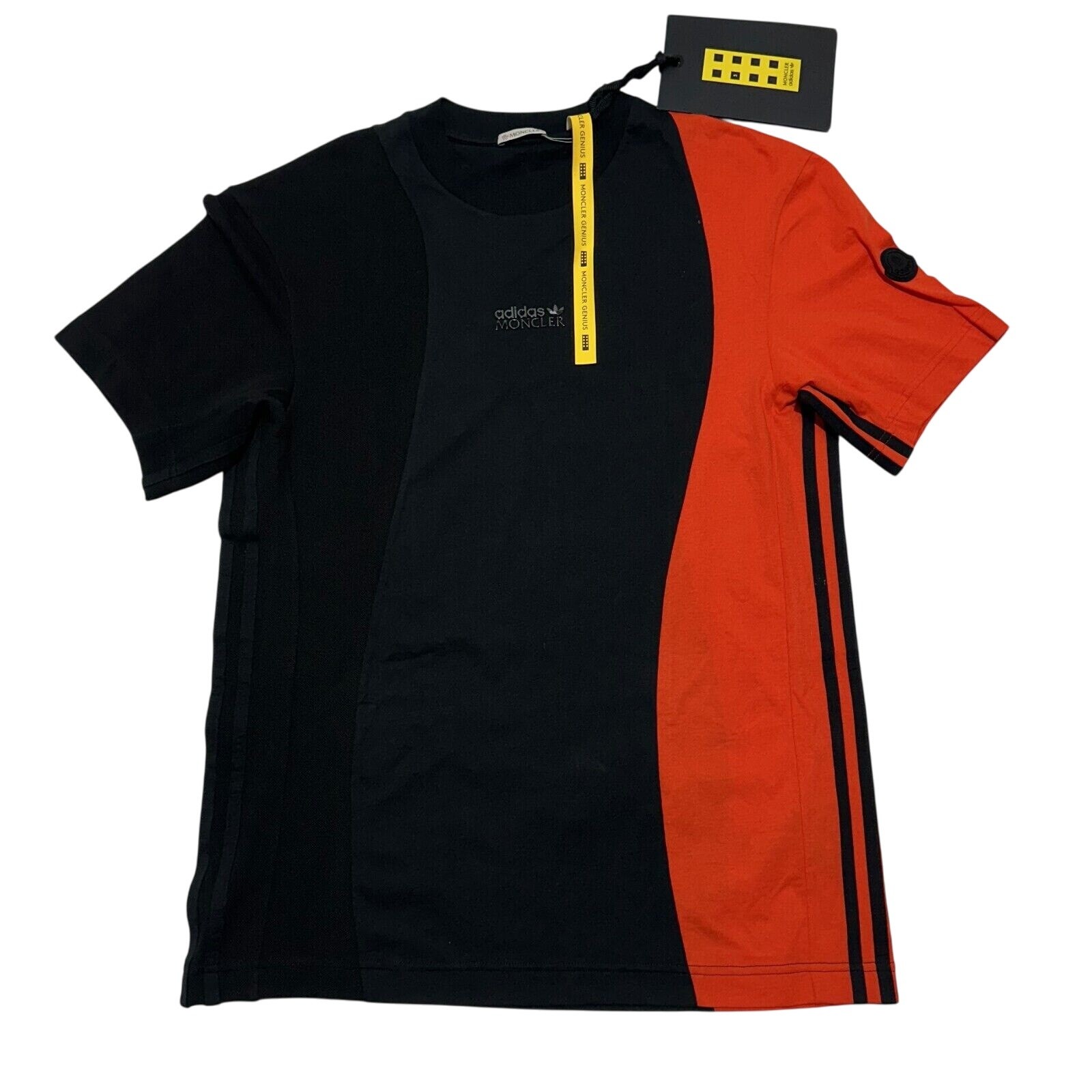 NWT Moncler x Adidas T-Shirt Size M Black Orange Cotton Short Sleeve $380 #NXNB gallery