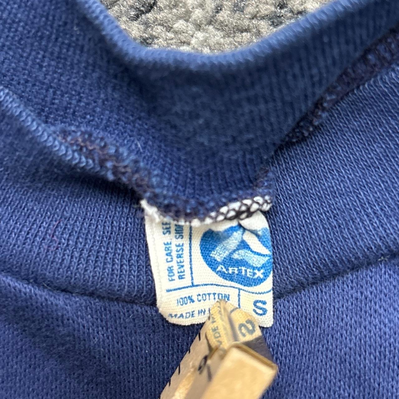Vintage Ski Shirt Adult Small 70s 80s Adams State Colorado Artex Varsity Navy gallery