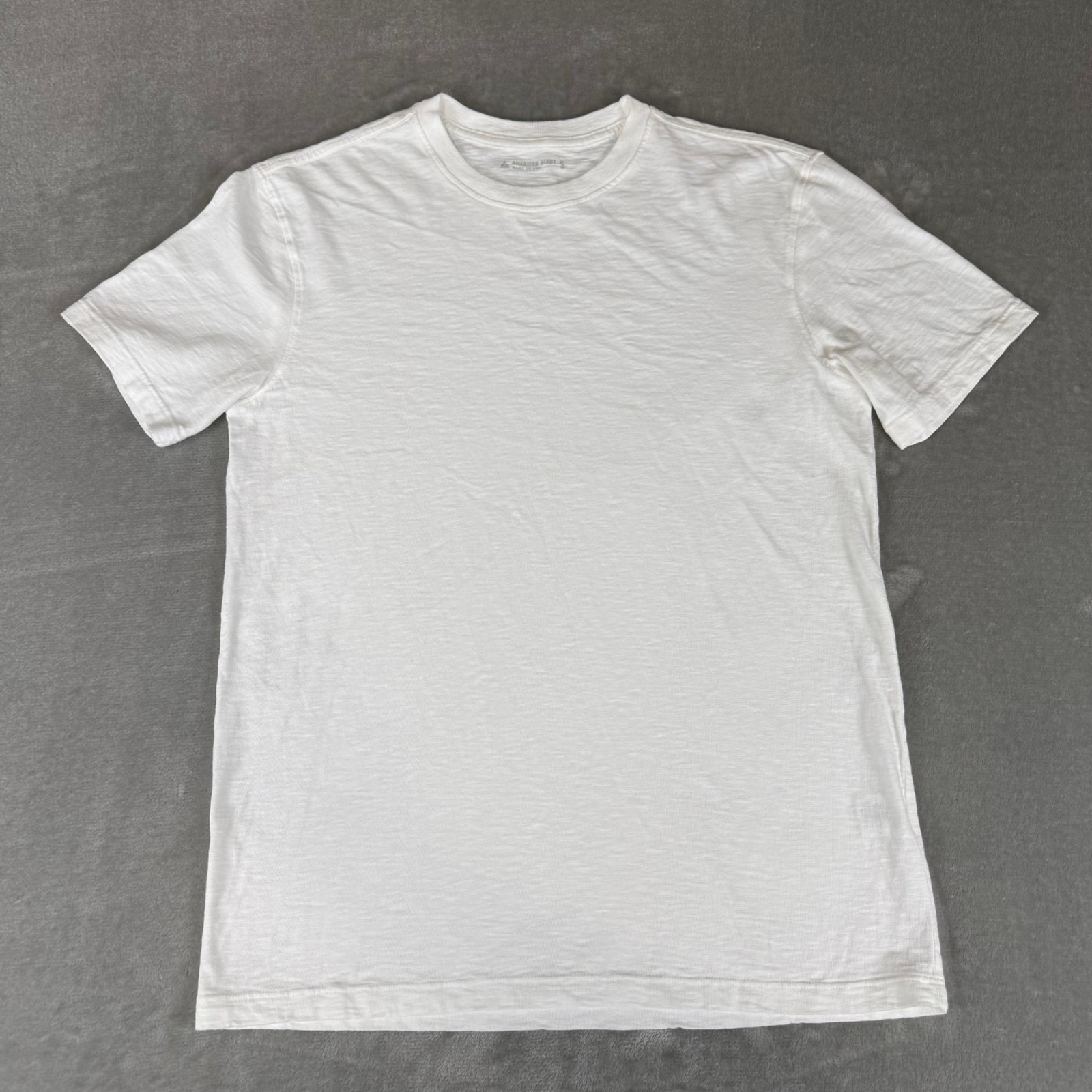 American Giant Premium Slub Crew Tee T-Shirt Mens Small White $65 USA New NWOT