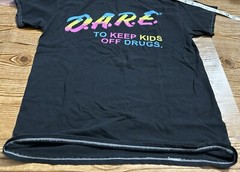 D.A.R.E. Black W/ Colorful Graphic Print Short Sleeve T-Shirt Men’s Medium