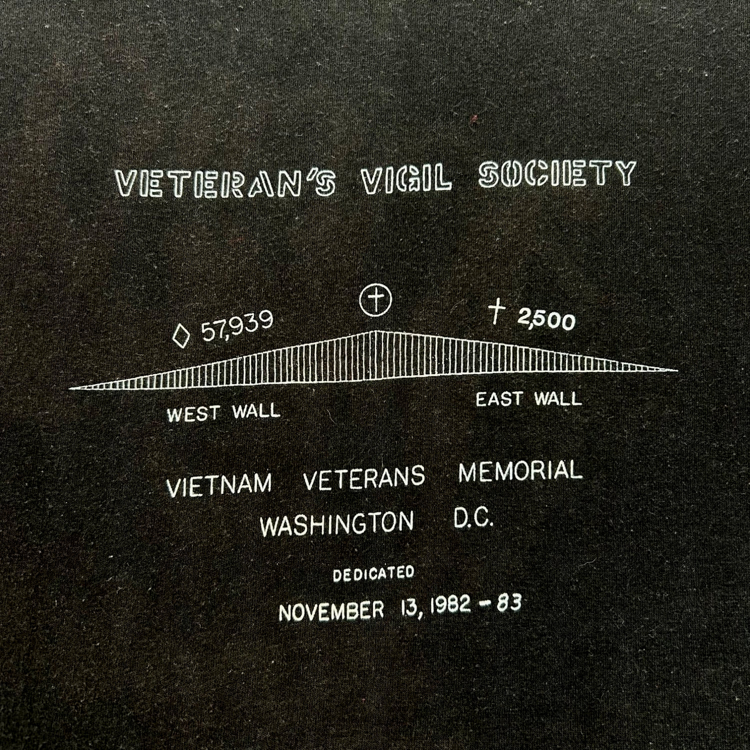 Vintage Vietnam Veterans Memorial T-Shirt Large Single Stitch 1980s gallery