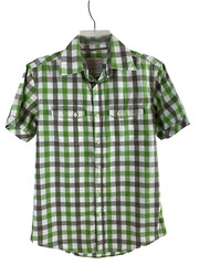 super bad shirt company men’s button down green plaid short sleeve size S small