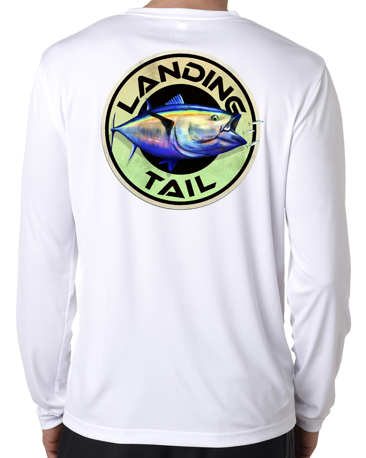 Landing Tail T shirt long sleeve microfiber saltwater fishing uv 50 dry fit tuna