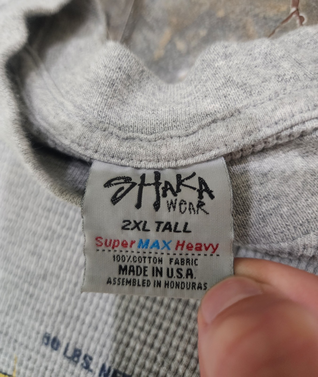 Vintage Y2K Shakawear Men's 2XL Tall Music Maker Wheat Bran Thermal T Shirt gallery