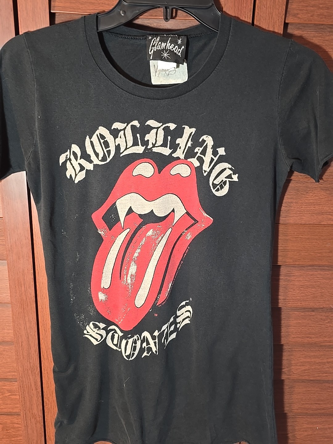 Glamhead The Rolling Stones Tongue Logo Graphic T-Shirt Size Small Cropped 2005 gallery