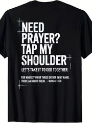 Need Prayer Tap My Shoulder Bible Verse Christian T-Shirt