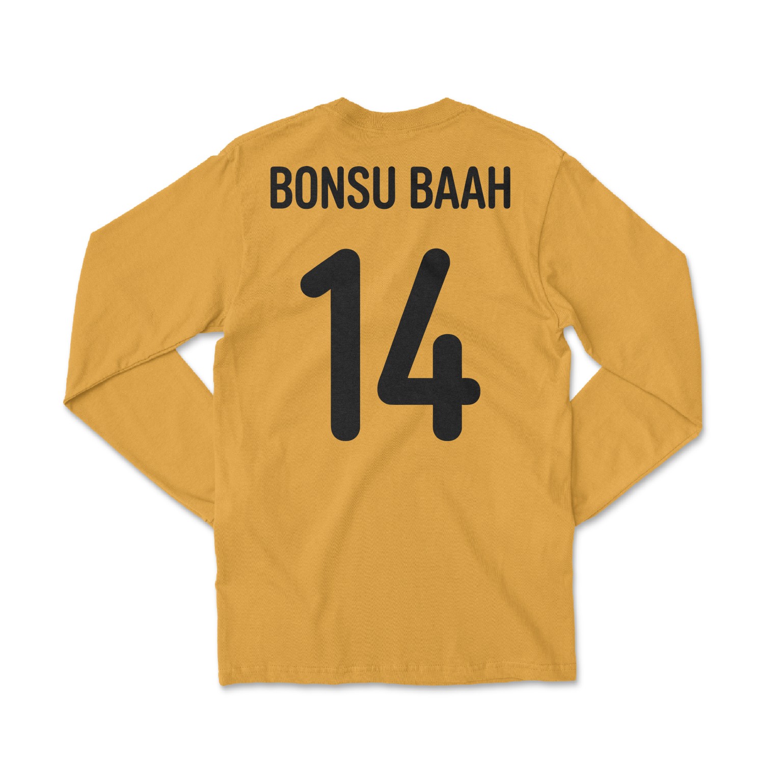 Ghana Pride Bonsu Baah 14 Two-Sided Jersey Style Long Sleeve T-Shirt gallery