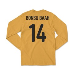 Ghana Pride Bonsu Baah 14 Two-Sided Jersey Style Long Sleeve T-Shirt