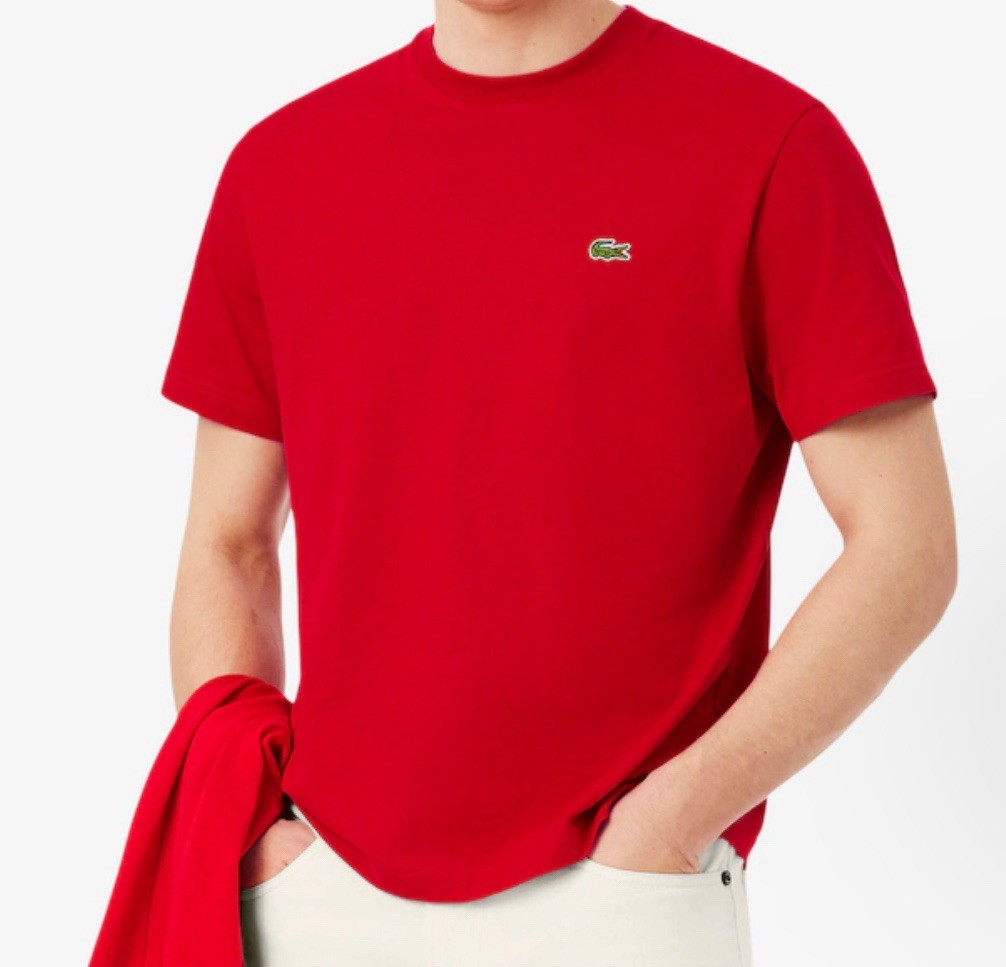 Lacoste Short Sleeve T Shirt 100% Cotton Men’s Size 3 X Red gallery