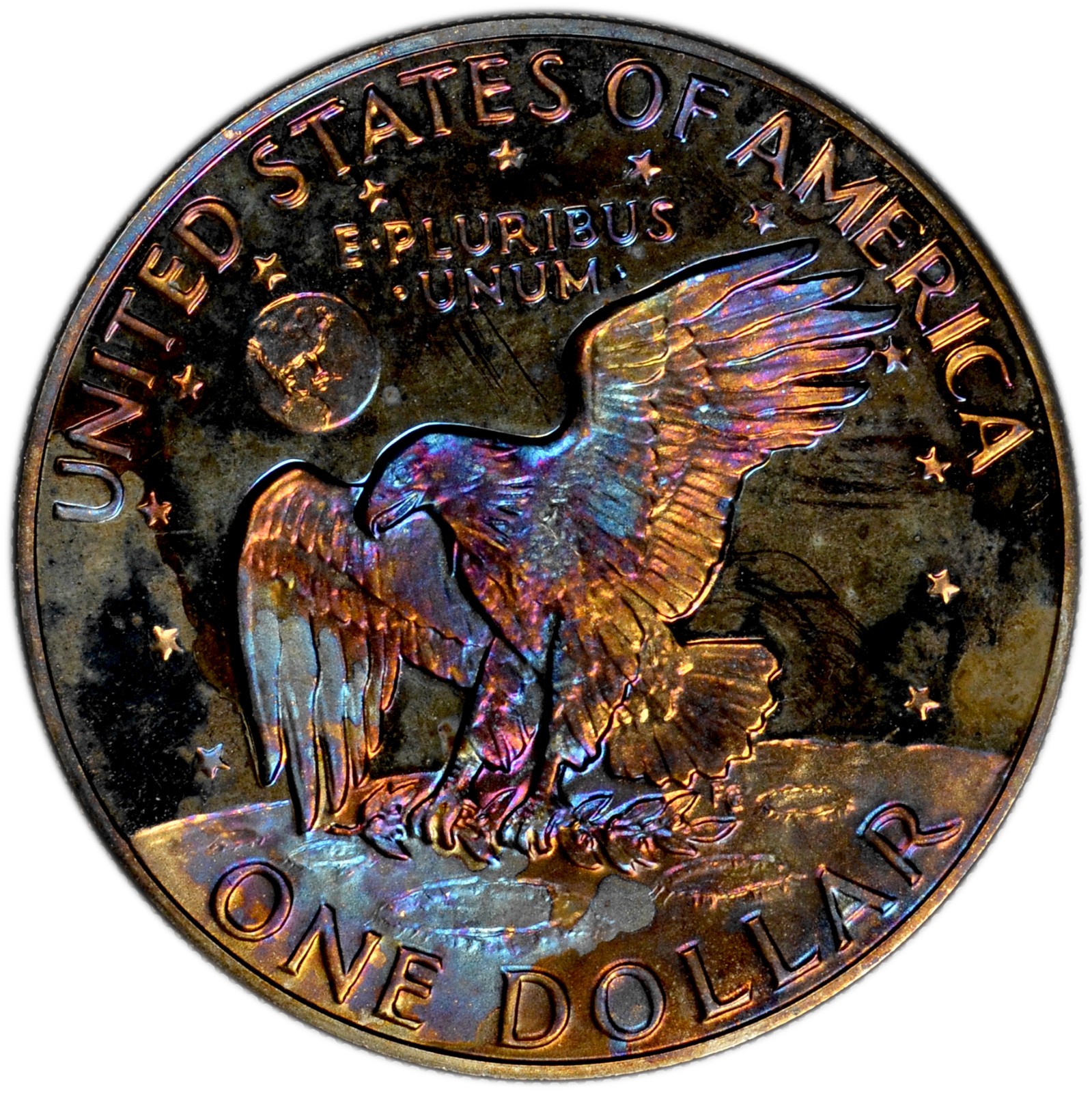 1977 S $1 Copper-Nickel CLAD Proof Eisenhower Dollar with Questionable Toning