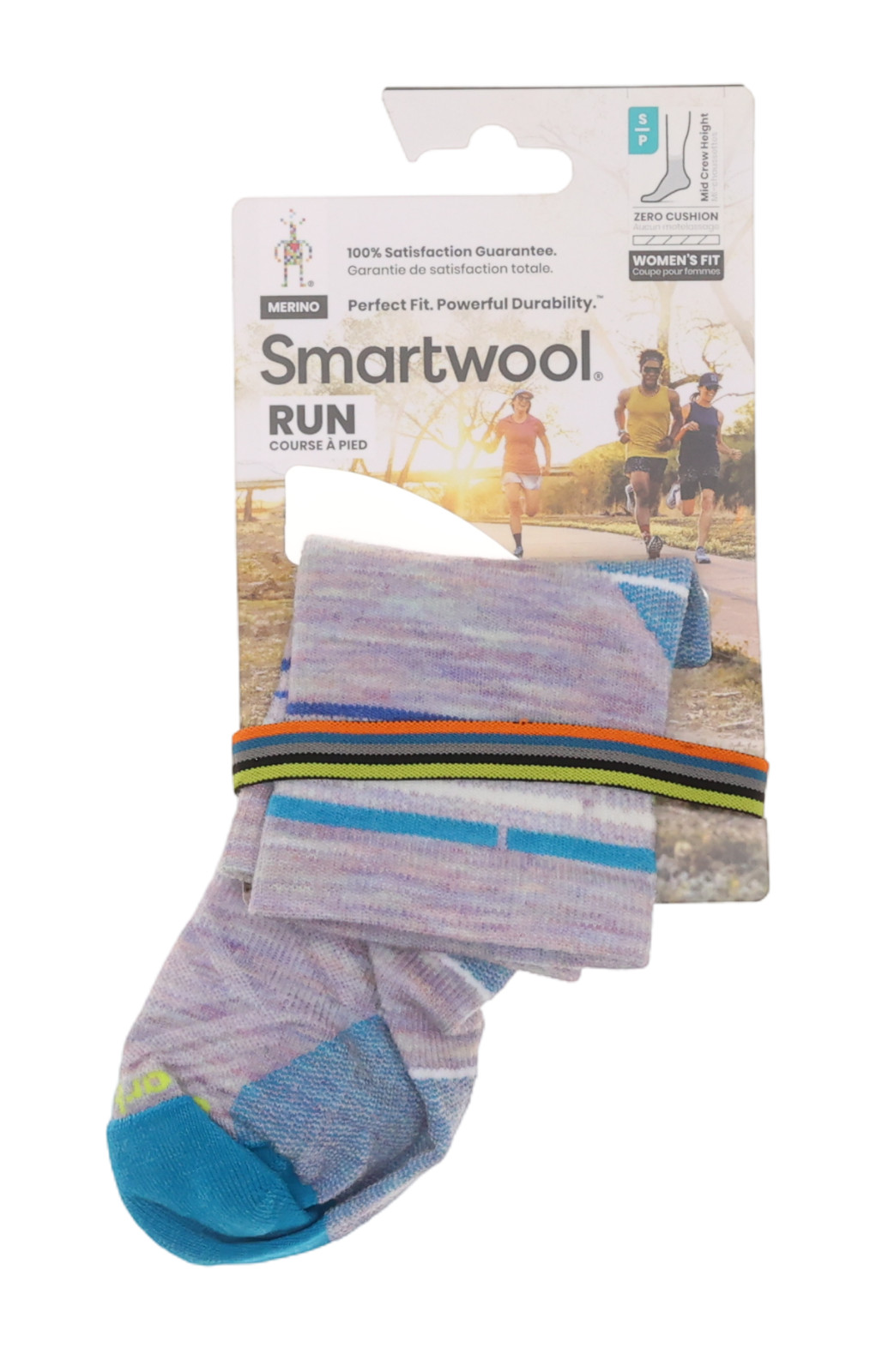 Smartwool L22144 Women’s 1-Pair Run Zero Cushion Mid Crew Socks Size S