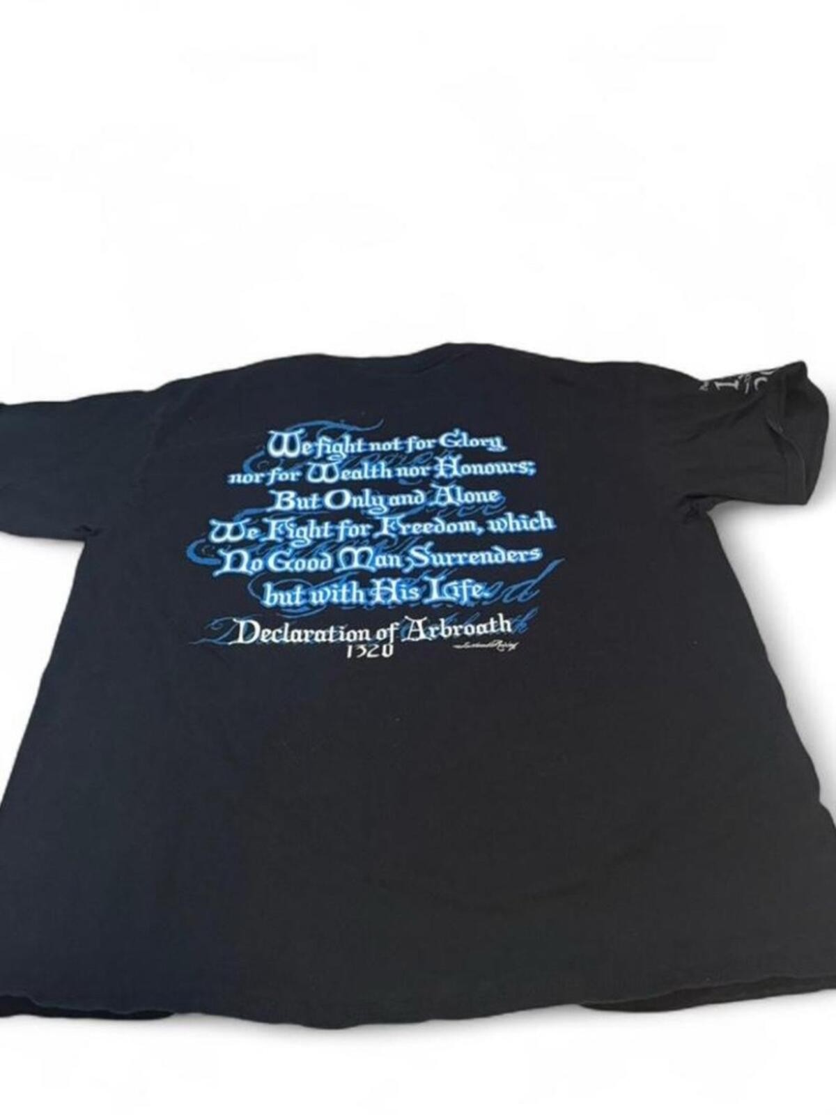 Scottland rising 700 Black Graphic Tee with Red and Blue 700 Design gallery