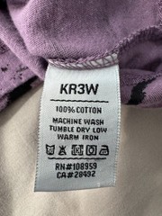 Men’s KR3W Skater Psychedelic Black & Purple Tank Top Size XL Grunge