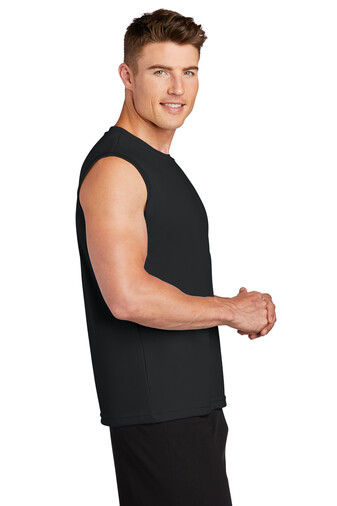 Sport Tek Sleeveless Posi Charge Competitor T Shirt Black True Royal ST352 gallery