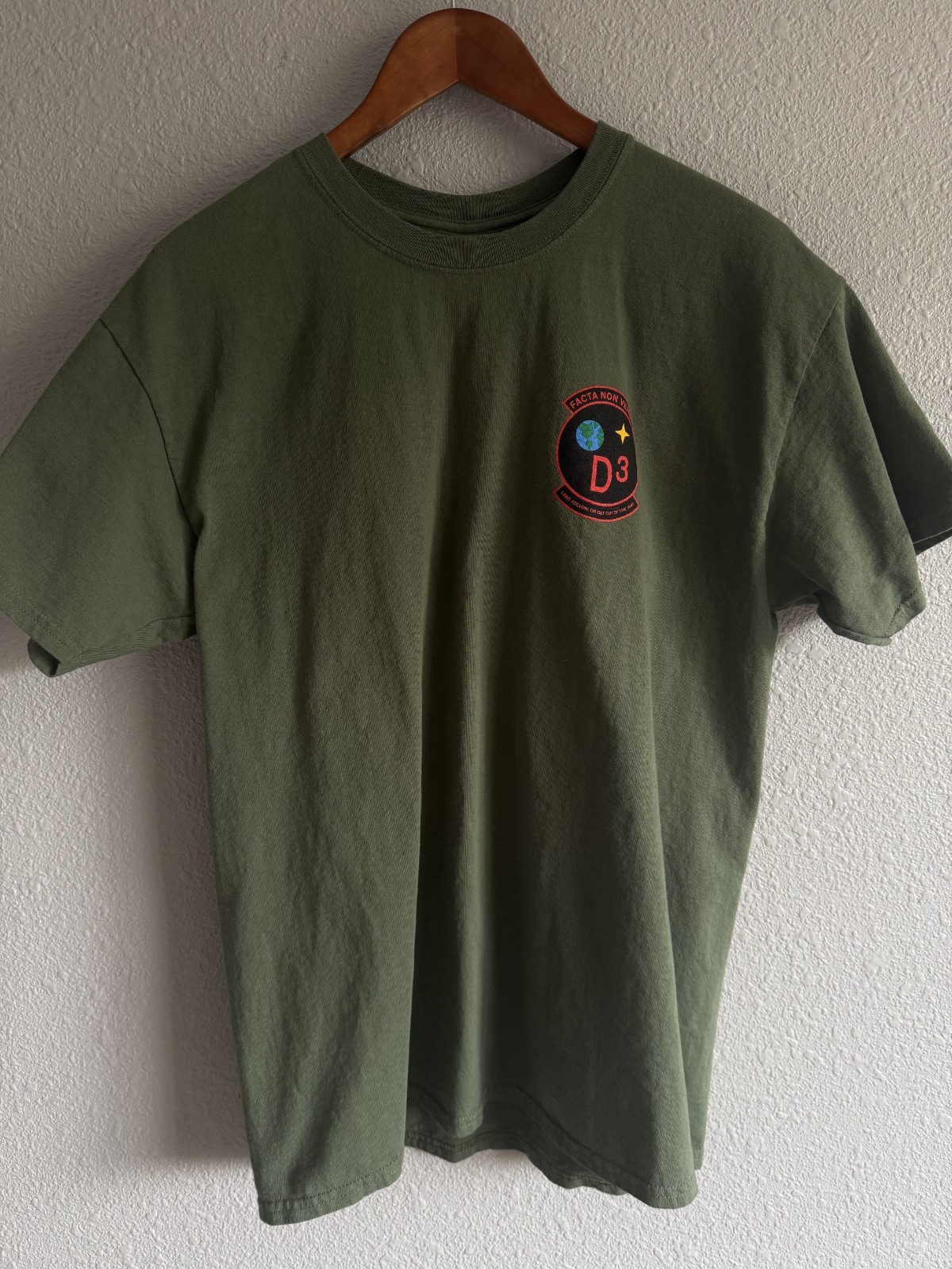 USSF US Space Force Space Delta 3 heavyweight tee Olive L rare military curate gallery