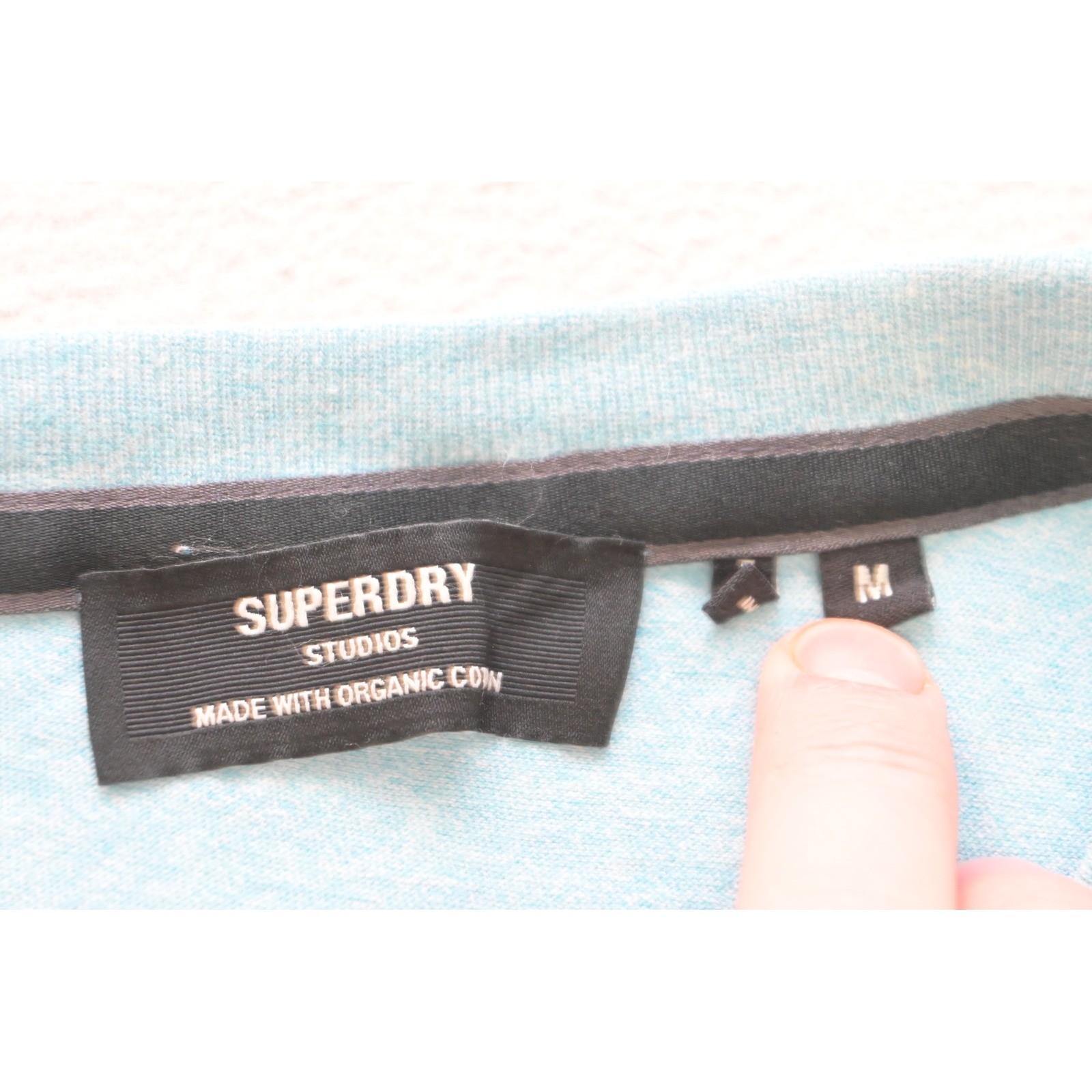 Superdry T-Shirt Mens Size Medium Blue Excellent Organic Cotton Heathered Tee gallery